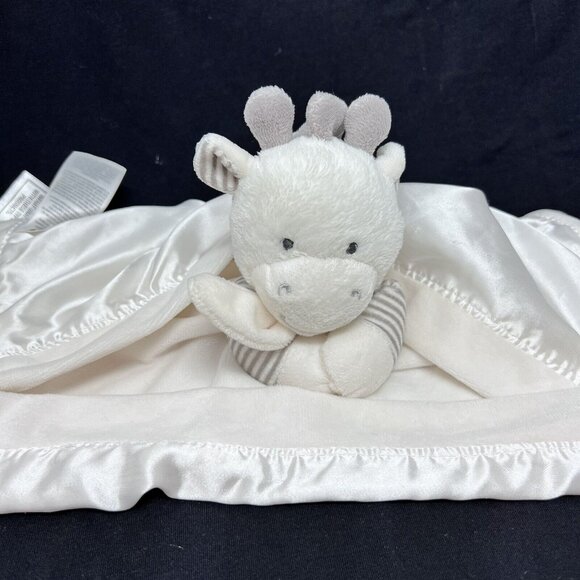Carters Giraffe Cow Mommy Loves Me Plush Lovey Toy White Gray Security Blanket - Picture 6 of 10
